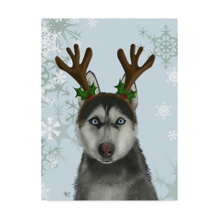 Fab Funky 'Husky And Antlers' Canvas Art,24x32